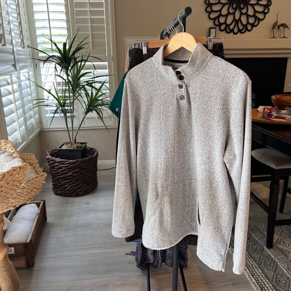 Orvis Pullover Mens Gray Size Large Cotton Blend Quarter Button Gorpcore Outdoor - Picture 15 of 15